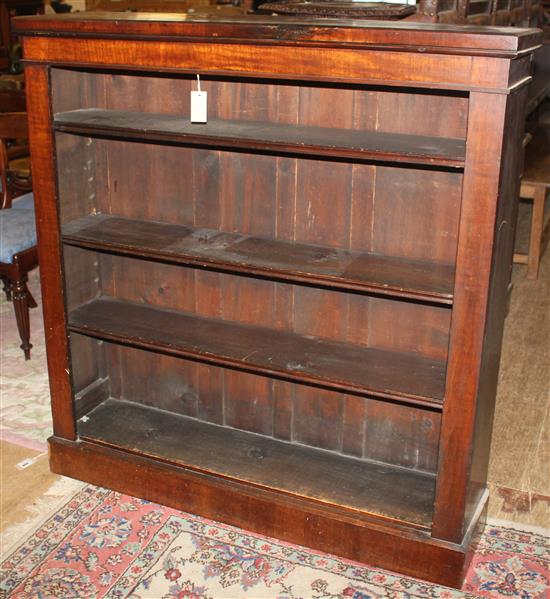 Victorian mahogany open bookcase